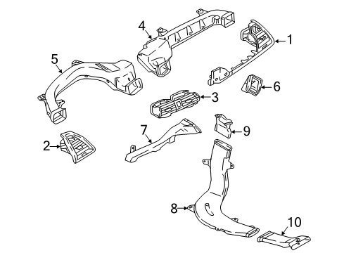 2022 BMW X3 COLD AIR DUCT LEFT Diagram for 64229871576