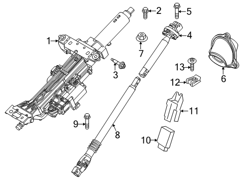 2025 BMW i5 Shroud, Switches & Levers, Steering Column Assembly, Steering Gear & Linkage, Steering Wheel & Trim Diagram 4