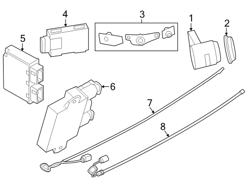 2025 BMW iX RADAR SENSOR, CLOSE RANGE Diagram for 66325B551E4