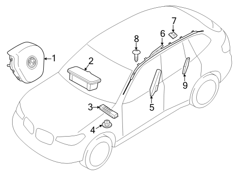 2023 BMW iX Driver'S Side Airbag Module Diagram for 32209483052