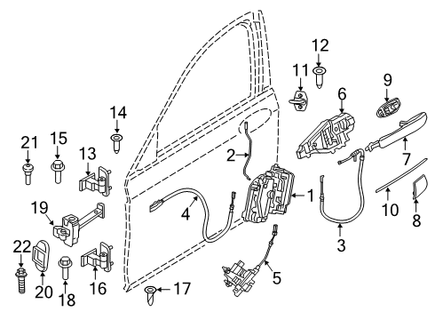 2021 BMW 740i AUTOMATIC SOFT CLOSING, LEFT Diagram for 51215A36EA1