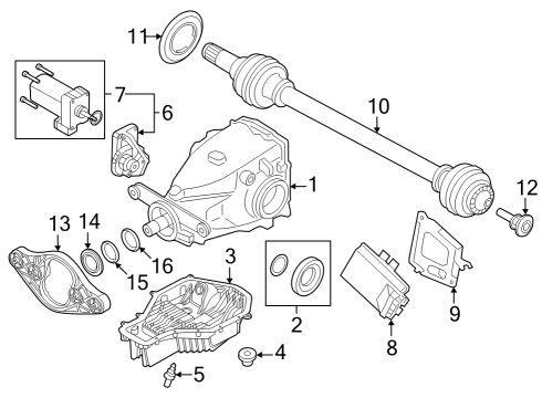 2023 BMW M3 OUTPUT SHAFT, REAR RIGHT Diagram for 33208089856