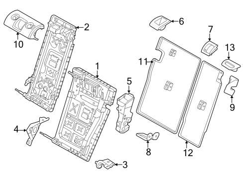 2023 BMW i4 BACKREST FRAME, LEFT Diagram for 52207488909