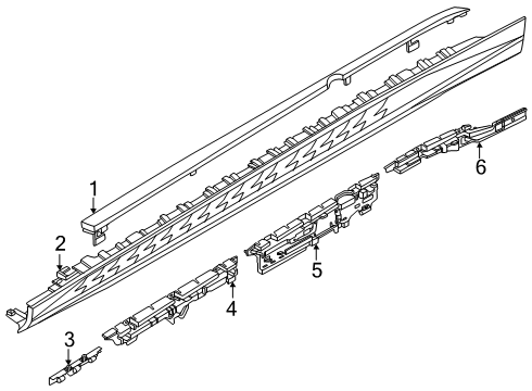2025 BMW i5 Exterior Trim - Pillars Diagram 2