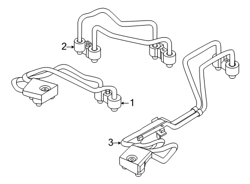 2025 BMW 550e xDrive Hoses, Lines & Pipes Diagram 3