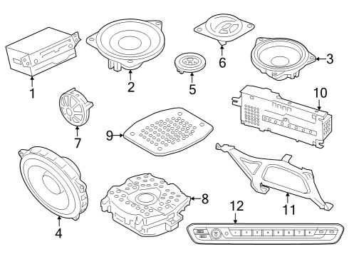 2025 BMW 840i Gran Coupe OPERATING UNIT AUDIO Diagram for 61315A47C38