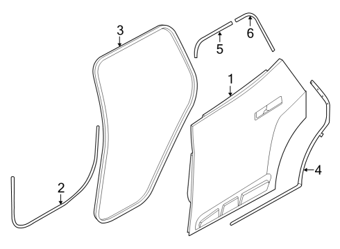 2022 BMW iX ADAPTER REAR DOOR RIGHT FRON Diagram for 51139463712
