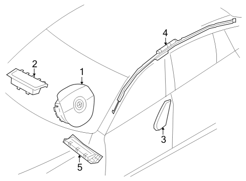 2022 BMW i4 Driver'S Side Airbag Module Diagram for 32305A2A204