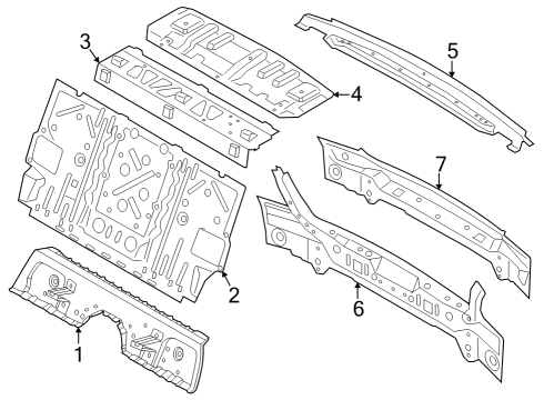 2023 BMW 740i CROSS MEMBER FOR PARTITION Diagram for 41135A37A99