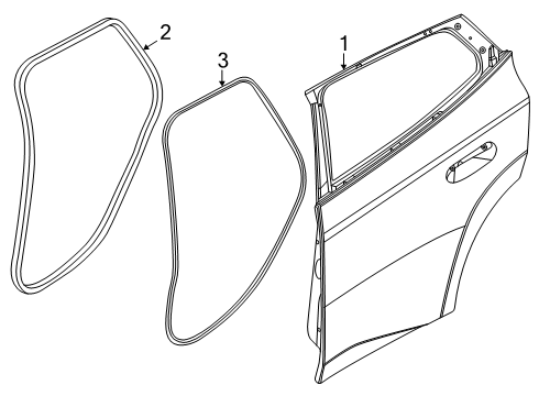 2025 BMW X2 Door Edge Protection Rear Diagram for 51725A34560
