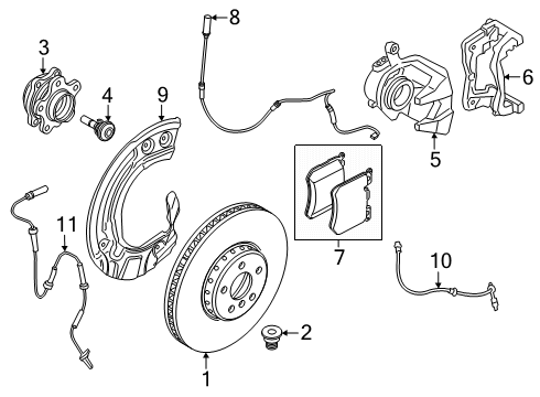 2025 BMW X3 Calliper Carrier Left Diagram for 34108863157