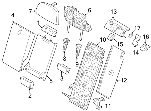 2022 BMW iX Center Arm Rest Diagram for 52205A04EB0
