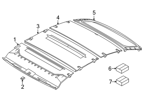 2023 BMW 430i xDrive Repair Kit Convertible Roof Diagram for 54345A05DF8