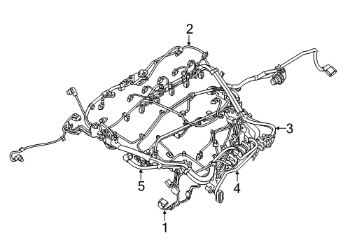 2022 BMW M850i xDrive Engine Transmission Wiring Harness Diagram for 12519845164