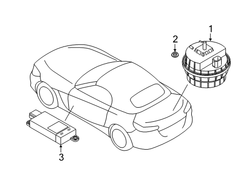 2022 BMW Z4 ALTERN.POWER SIREN W INCLINA Diagram for 65755A40311
