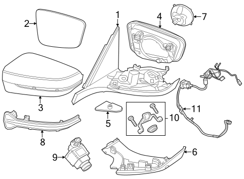 2023 BMW i7 LOWER HOUSING SECTION CHROME Diagram for 51165A356B3