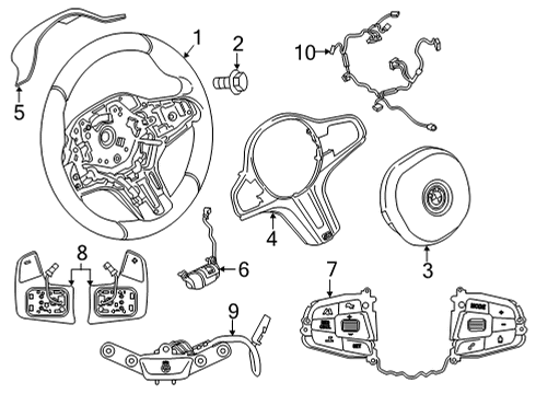 2025 BMW X6 STEERING WHEEL DECORATIVE TR Diagram for 32305A3AE59