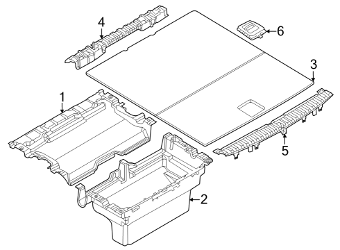 2022 BMW iX MOUNT FOR TRUNK FLOOR PANEL Diagram for 51479890991