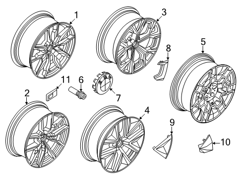 2025 BMW i4 SCHEIBENRAD LEICHTMETALL JET Diagram for 36115A576E8