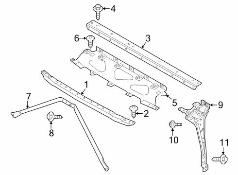 2022 BMW iX V-BRACE FOR FRONT PANEL Diagram for 51648737032