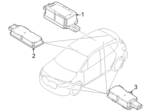 2024 BMW X1 Radio Remote Control Diagram for 66125B3E8B9