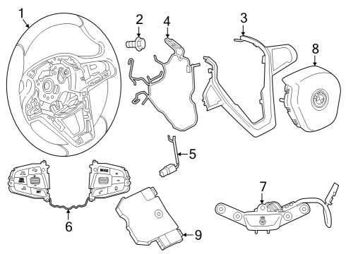 2024 BMW 228i Gran Coupe Steering Wheel Connecting Line Diagram for 32307950702