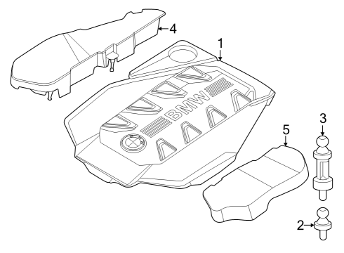 2023 BMW X7 Cover Diagram for 12905A05EF1