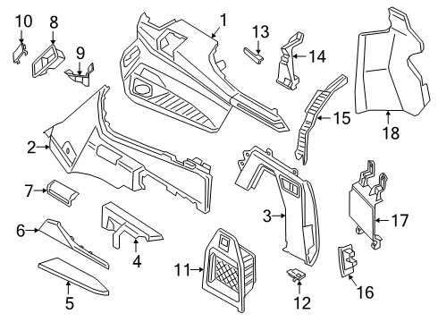 2023 BMW X7 ARMREST RIGHT REAR Diagram for 51475A4D8F6