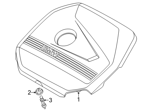2025 BMW X2 Engine Appearance Cover Diagram 2