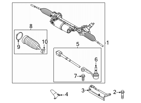 2023 BMW M2 Steering Column & Wheel, Steering Gear & Linkage Diagram 3