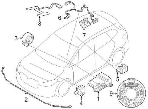 2023 BMW X1 SENSOR DOOR Diagram for 65779496820