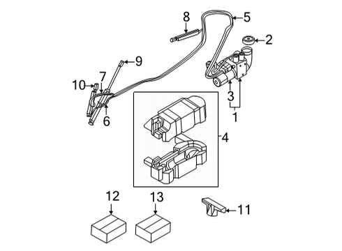 2021 BMW 430i HYDRAULIC CYLINDER ROOF Diagram for 54345A05E15