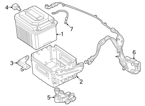 2025 BMW M440i xDrive Gran Coupe CABLE, STARTER MOT.GEN.JUMP Diagram for 61125B3AC09