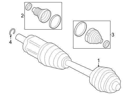 2023 BMW i7 OUTPUT SHAFT RIGHT FRONT Diagram for 31605A6B758
