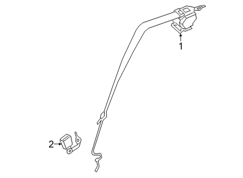 2021 BMW 430i TILTING LOCK, RIGHT Diagram for 72117442032