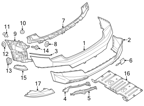 2022 BMW iX ABSORBER, REAR Diagram for 51125A2F3B8