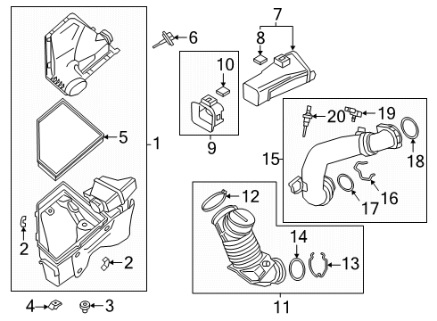 2025 BMW M440i xDrive Air Duct Diagram for 13715A4ACF7