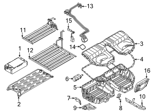 2021 BMW 530e RETAINING BRACKET SIDE TOP L Diagram for 61258614772