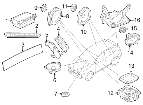 2023 BMW X7 RP HEAD UNIT HIGH 4 Diagram for 65125B42642