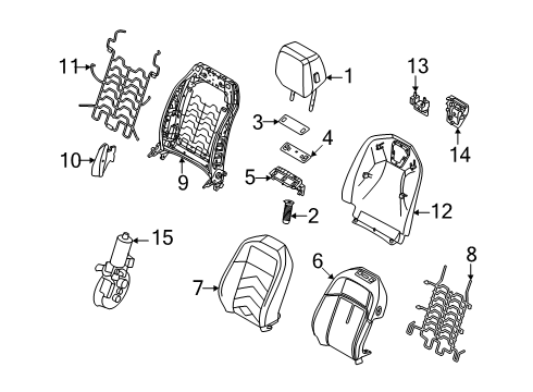 2024 BMW 530i SUPPORT, BACKREST Diagram for 52105A63E04