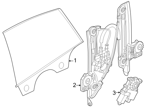 2024 BMW 430i xDrive Gran Coupe WINDOW LIFTER WITHOUT MOTOR Diagram for 51335A41AC8