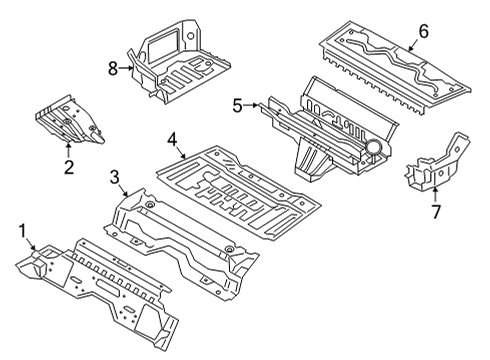 2023 BMW 430i FLOOR PAN CROSS MEMBER, REAR Diagram for 41009879521
