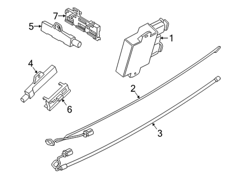 2022 BMW 430i INTERIOR ANTENNA, COMFORT AC Diagram for 65205A5D3C0