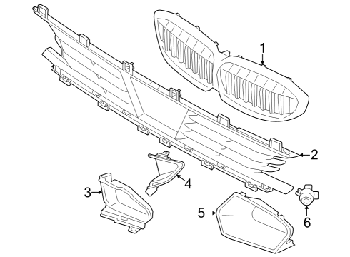 2024 BMW 330e TRIM AIR INLET OUTER LEFT Diagram for 51115A1BFC7