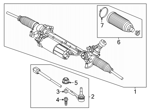 2025 BMW X3 Electric Steering Gear Diagram for 32105B3EB79
