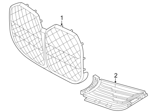 2025 BMW i4 FRESH AIR GRILLE PARTIALY CL Diagram for 51118738607