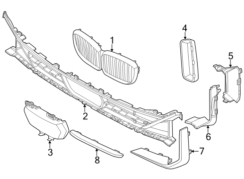 2025 BMW X5 Cover Diagram for 51115A0AF30