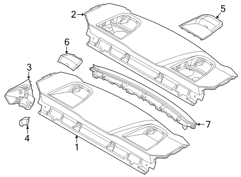 2025 BMW 230i xDrive Rear Window Shelf Diagram for 51467911601