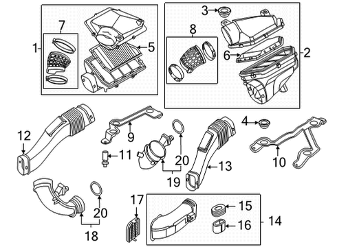 2021 BMW X5 Intake Muffler Diagram for 13718091491