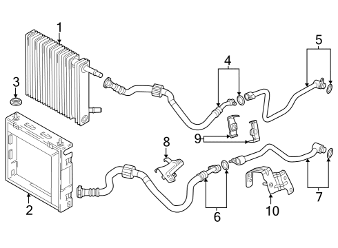 2023 BMW 760i xDrive EXTERNAL ENGINE OIL COOLER Diagram for 17218836650